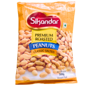 Classic Blanched Roasted Peanuts 500g – Vacuum Packed Healthy Snack
