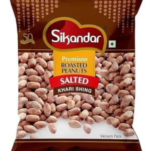 Sikandar Roasted Salted Peanuts 200G – Crunchy Vacuum Packed Khari Shing Snack