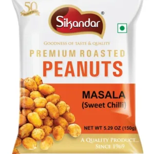 Premium Sweet Chili Peanuts 150g – Spicy Masala Khari Shing Snack by Sikandar