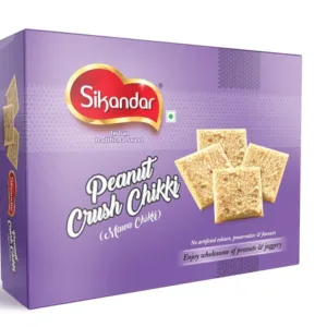 Mawa Chikki 400g – Creamy Gajak made from crushed peanuts and mawa, traditional Indian sweet packed for freshness
