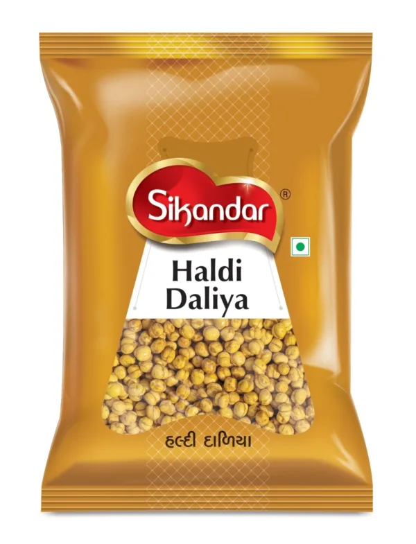 Sikandar Haldi Daliya 200G | Roasted Chana Without Husk | Turmeric Protein Snack