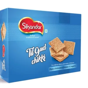 Buy Sikandar Til Gud Chikki 350g – traditional sesame and jaggery chikki. Crunchy, winter-perfect Indian sweet packed with natural energy.